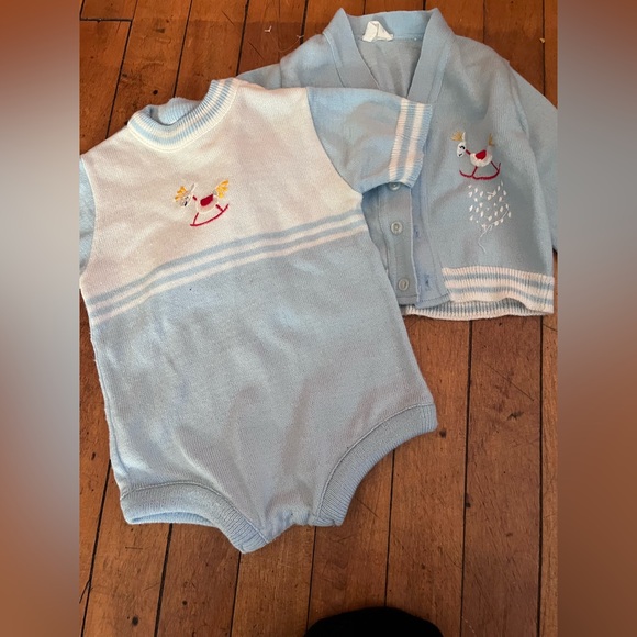 vintage tiny tots Other - Vintage tiny tots horse embroidered two piece outfit